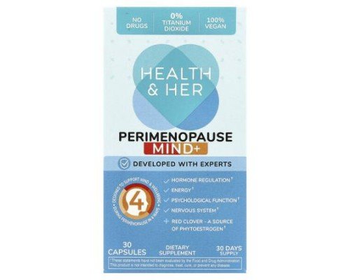 Health and Her, Perimenopause Mind+, 30 Capsules