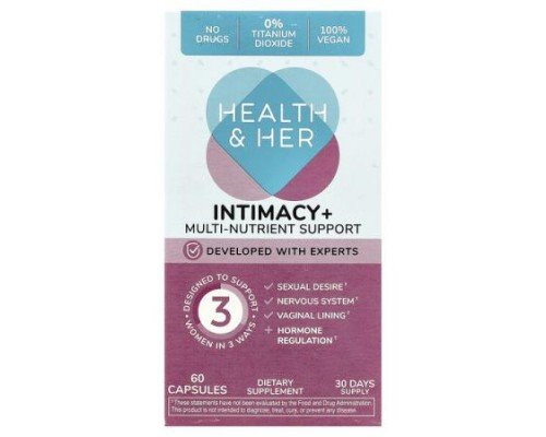 Health and Her, Intimacy+, Multi-Nutrient Support, 60 Capsules