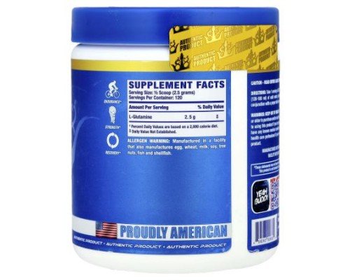 Ronnie Coleman, Vital Edition, Glutamine XS™ Powder, Unflavored, 10.6 oz (300 g)