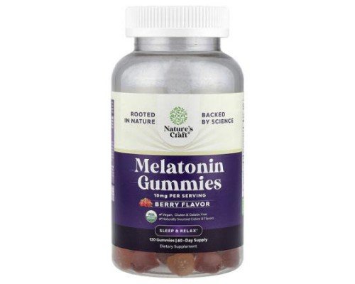 Nature's Craft, Melatonin Gummies, Berry, 120 Gummies (5 mg per Gummy) (Discontinued Item)