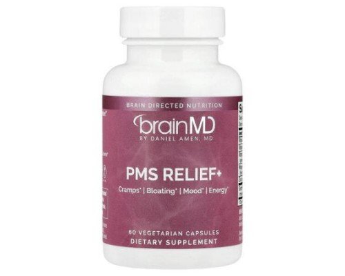 BrainMD, PMS Relief+, 60 Vegetarian Capsules
