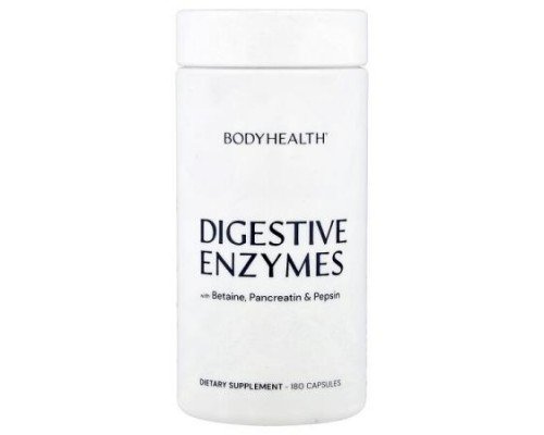 BodyHealth, Digestive Enzymes With Betaine, Pancreatin & Pepsin, 180 Capsules