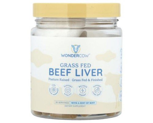 Wondercow, Grass Fed Beef Liver, 120 Capsules