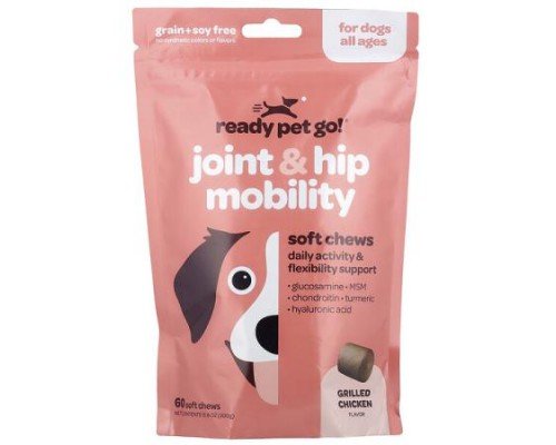 Ready Pet Go, Joint & Hip Mobility, For Dogs, All Ages, Grilled Chicken ,  60 Soft Chews, 10.6 oz (300 g)