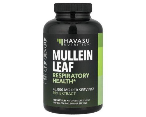 Havasu Nutrition, Mullein Leaf, 180 Capsules (500 mg per Capsule)
