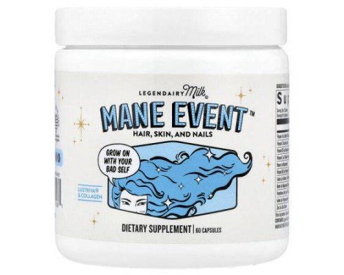 Legendairy Milk, Mane Event™, Hair, Skin, And Nails, 60 Capsules