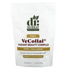 Dr. Murray's, VeCollal®, Vegan Radiant Beauty Complex, Strawberry Cream, 16 oz (454 g)