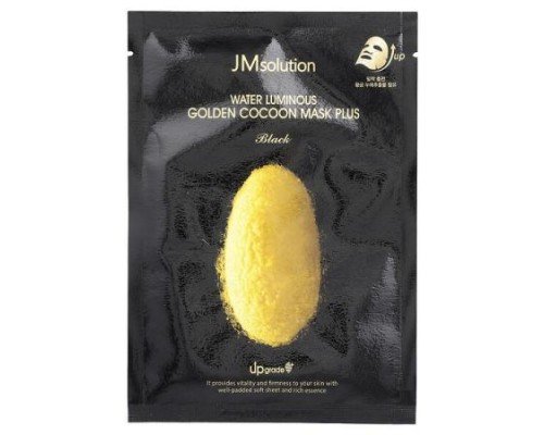 JM Solution, Water Luminous Golden Cocoon Beauty Mask Plus, Black, 1 Sheet, 45 g
