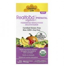 Country Life, Realfood Organics®, Prenatal, 90 Easy-to-Swallow Tablets