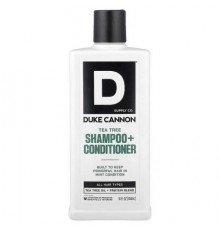 Duke Cannon Supply Co., Shampoo + Conditioner, Tea Tree, All Hair Types, 14 fl oz (414 ml)
