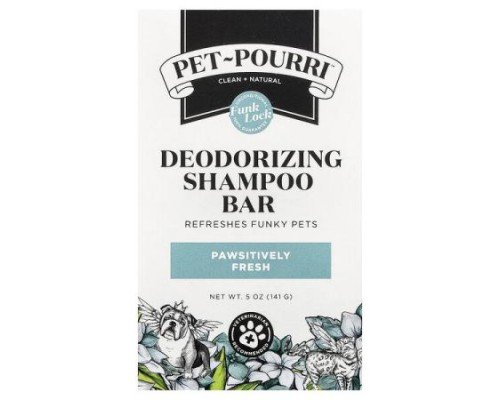 Poo-Pourri, Pet-Pourri™, Deodorizing Shampoo Bar, Pawsitively Fresh, 5 oz (141 g)