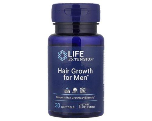 Life Extension, Hair Growth for Men, 30 Softgels