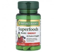 Nature's Bounty, Superfoods Plus Energy, 30 Capsules