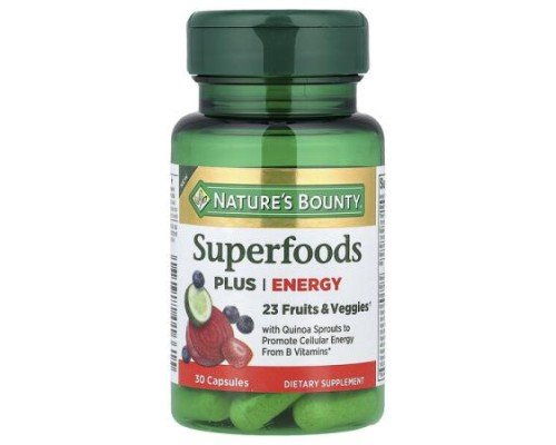 Nature's Bounty, Superfoods Plus Energy, 30 Capsules