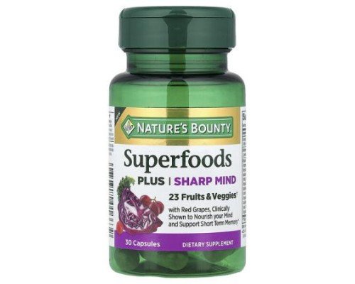 Nature's Bounty, Superfoods Plus Sharp Mind, 30 Capsules