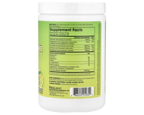 Fit & Lean, Amino Hydration, Citrus Lime, 12.1 oc (342 g)
