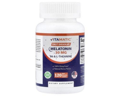 Vitamatic, Melatonin, Natural Berry, 120 Fast Dissolve Tablets