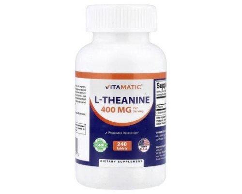 Vitamatic, L-Theanine, 240 Tablets, (200 mg per Tablet)