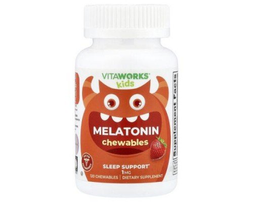 VitaWorks, Kids, Melatonin, Berry, 120 Chewables