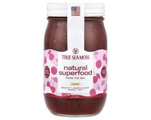 True Sea Moss, Natural Superfood From the Sea, Cherry, 16 fl oz (473 ml)