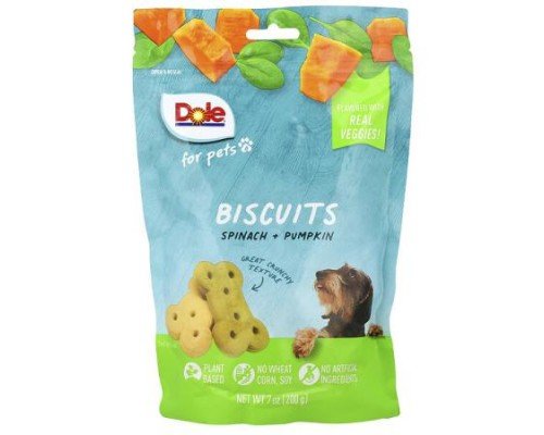 Dole for Pets, Biscuits, Spinach + Pumpkin , 7 oz (200 g)