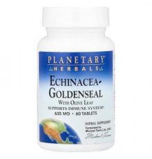 Planetary Herbals, Echinacea-Goldenseal with Olive Leaf, 60 Tablets (317 mg per Tablet)