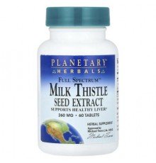 Planetary Herbals, Full Spectrum™ Milk Thistle Seed Extract, 60 Tablets