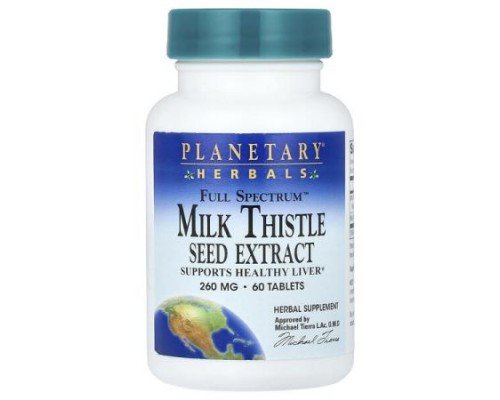 Planetary Herbals, Full Spectrum™ Milk Thistle Seed Extract, 60 Tablets
