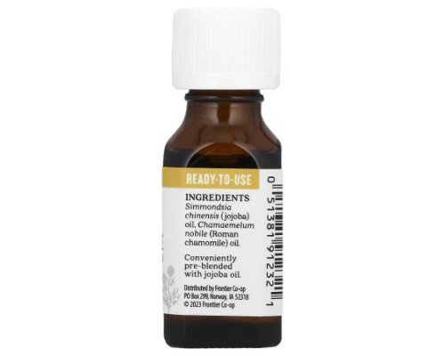Aura Cacia, Pure Essential Oil In Jojoba Oil, Roman Chamomile, 0.5 fl oz (15 ml)