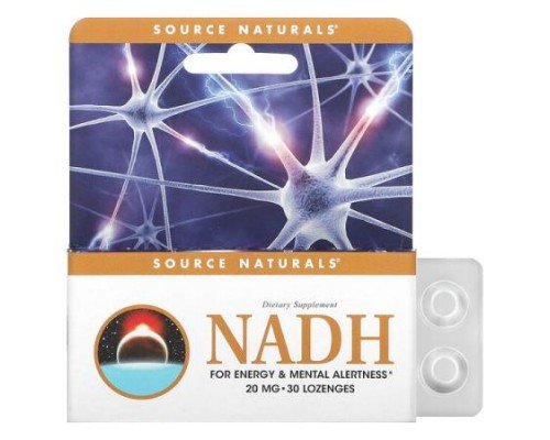 Source Naturals, NADH, 20 mg, 30 Lozenges