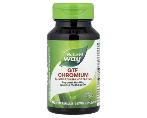 Nature's Way, GTF Chromium, 200 mcg, 100 Vegan Capsules