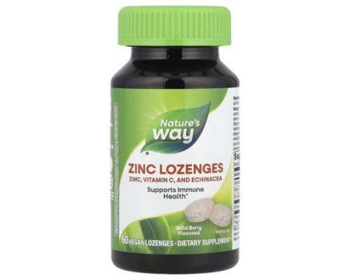 Nature's Way, Zinc Lozenges, Wild Berry , 60 Vegan Lozenges