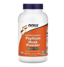 NOW Foods, Certified Organic, Psyllium Husk Powder, 12 oz (340 g)