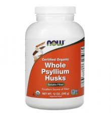 NOW Foods, Certified Organic Whole Psyllium Husks, 12 oz (340 g)