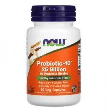 NOW Foods, Probiotic-10, 25 Billion, 50 Veg Capsules