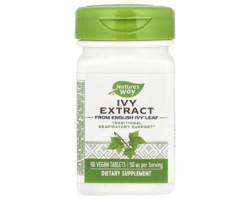 Nature's Way, Ivy Extract, 90 Vegan Tablets (25 mg per Tablet)