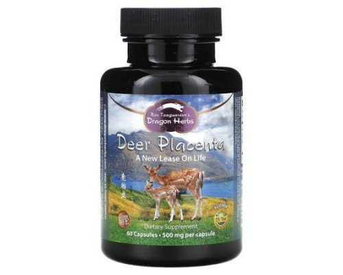 Dragon Herbs, Deer Placenta, 500 mg, 60 Capsules