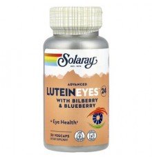 Solaray, Advanced Lutein Eyes™ 24 With Bilberry & Blueberry, 30 VegCaps