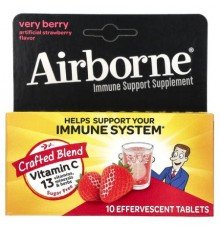 AirBorne, Immune Support Supplement, Very Berry, 10 Effervescent Tablets