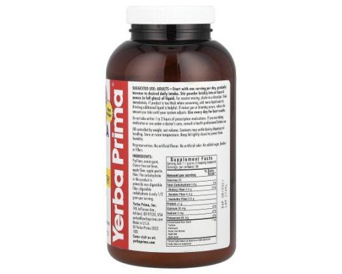 Yerba Prima, Soluble Fiber Formula, 12 oz (340 g)
