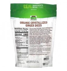 NOW Foods, Real Food, Organic Crystallized Ginger Dices, 16 oz (454 g)
