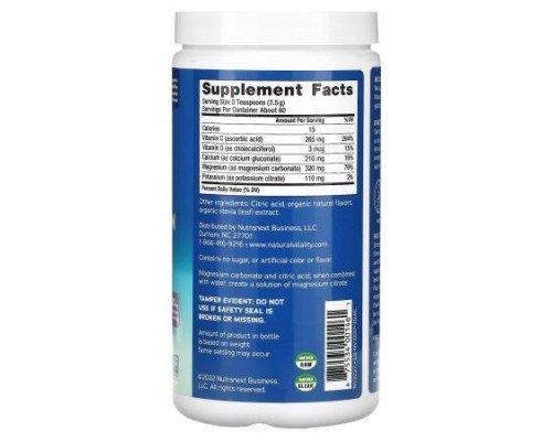 Natural Vitality, CALM Plus Calcium, Drink Mix, Raspberry-Lemon, 16 oz (454 g)