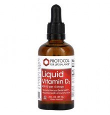 Protocol for Life Balance, Liquid Vitamin D3, 400 IU, 2 fl oz (59 ml)