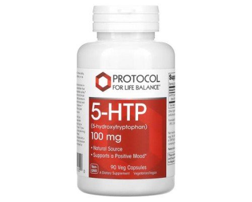 Protocol for Life Balance, 5-HTP, 100 mg, 90 Veg Capsules