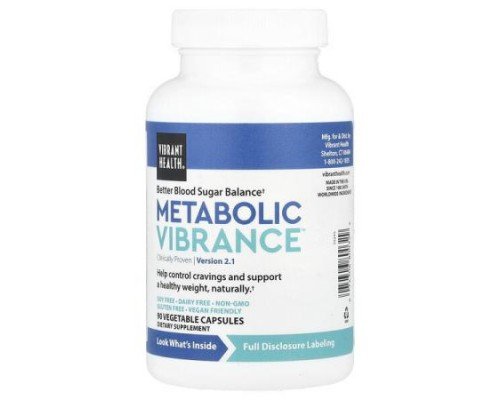 Vibrant Health, Metabolic Vibrance™, Version 2.1, 90 Vegetable Capsules
