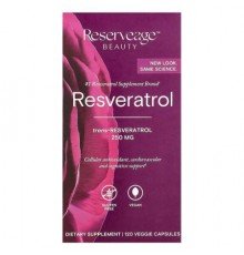 Reserveage Beauty, Resveratrol, 250 mg, 120 Veggie Capsules