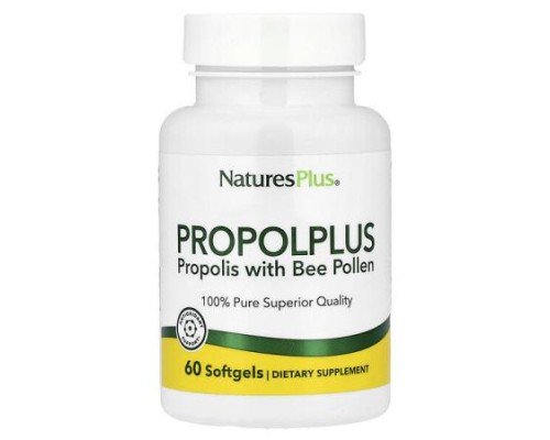 NaturesPlus, Propolplus, Propolis with Bee Pollen, 60 Softgels