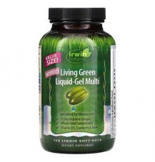 Irwin Naturals, Women's Living Green Liquid-Gel Multi, 120 Liquid Soft-Gels