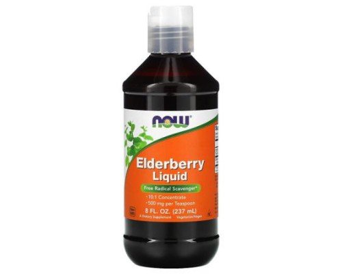 NOW Foods, Elderberry Liquid, 500 mg, 8 fl oz (237 ml)