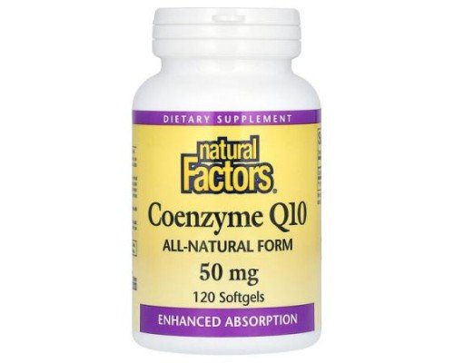 Natural Factors, Coenzyme Q10, 50 mg, 120  Softgels